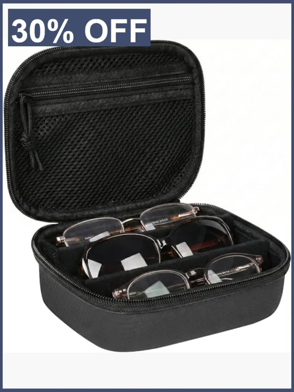 Travel Sunglass Organizer Hard Shell Case for 8 Pairs Portable EVA Protective